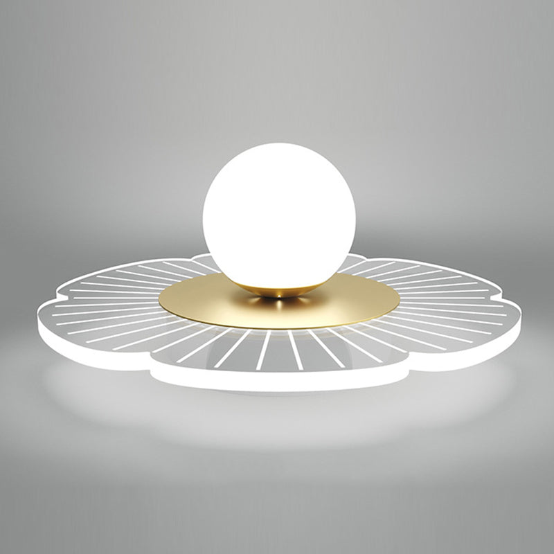 Hallway LED Ceiling Lamp Simple Style Brass Small Flush Mount Light