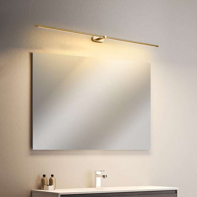 Linear Shape Metal Mirror Wall Light Modern Style 1-Light Mirror Wall Mounted Light