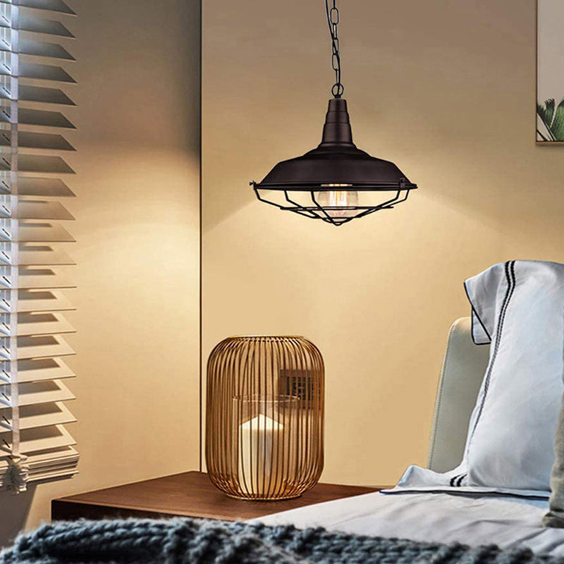 Industriële stijl eetkamer hanglamp licht metalen schuur tint hangende lamp met kooi