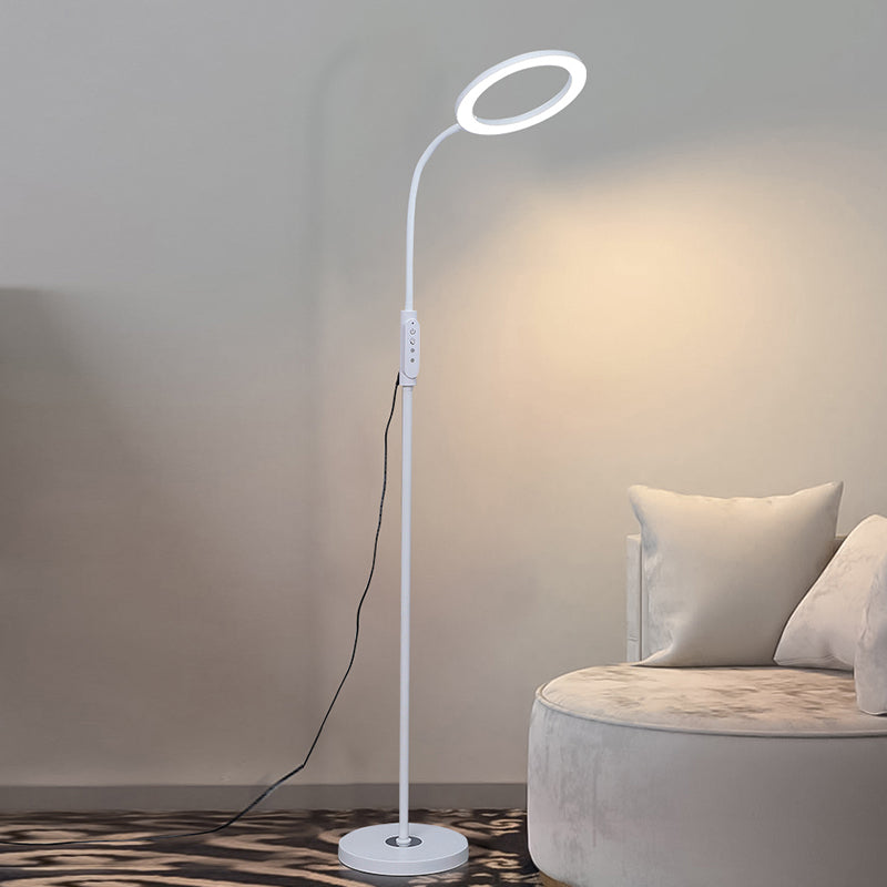 Zeitgenössischer Stil Ringform Stöbe Lampe Metall 1 Licht Bodenbeleuchtung