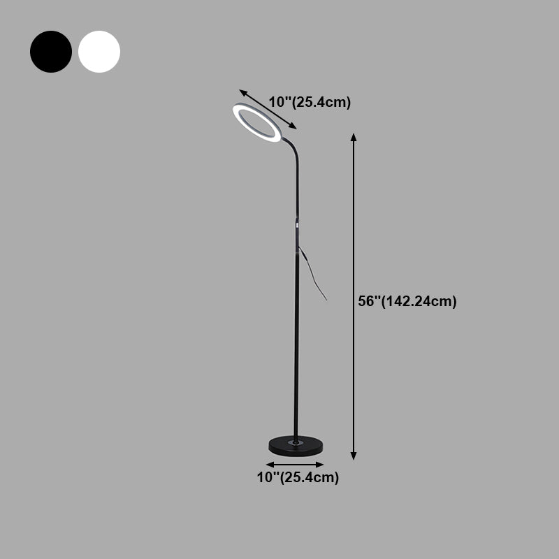 Zeitgenössischer Stil Ringform Stöbe Lampe Metall 1 Licht Bodenbeleuchtung