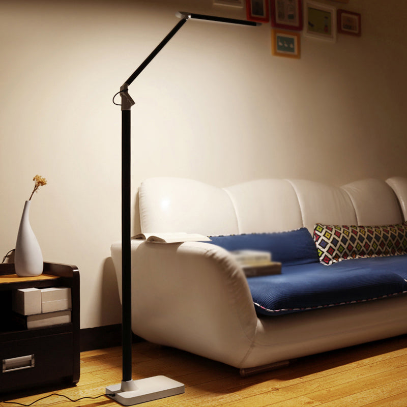 1-Light Linear Floor Lighting Contemporary Style Metal Floor Light for Bedroom