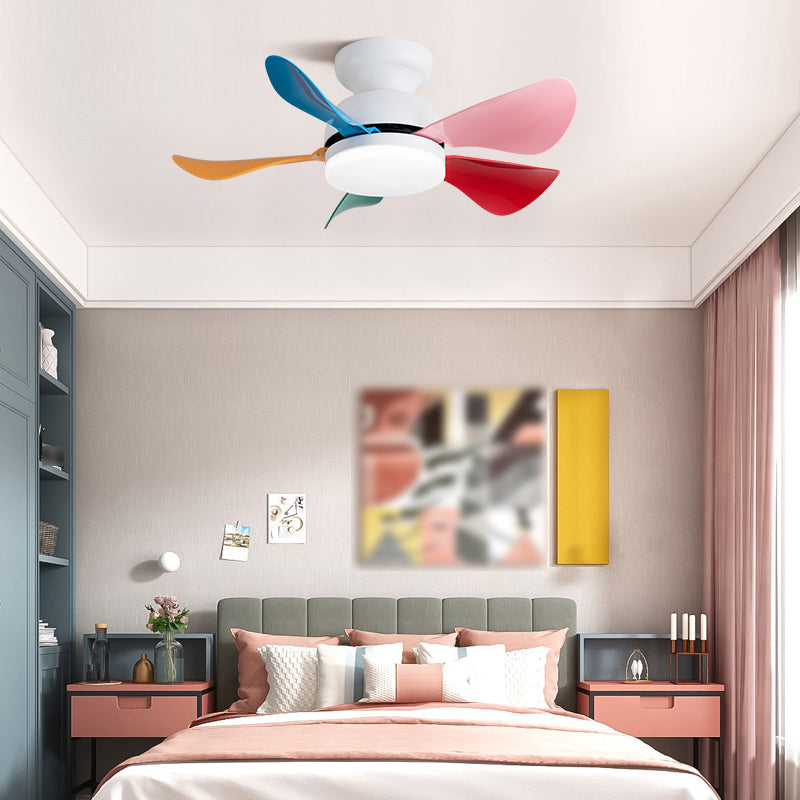 1 Light Ceiling Fan Lighting Modern Style Metal Ceiling Fan Lamp for Bedroom