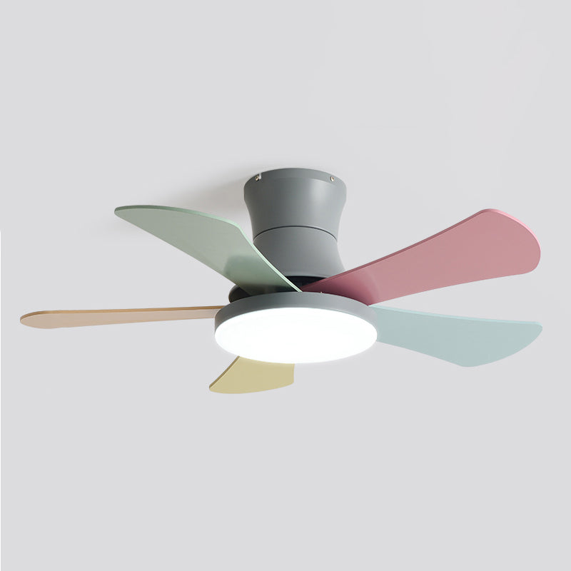 Éclairage de ventilateur de plafond de style moderne Métal 1 plafond léger lampe à fans pour la chambre pour enfants