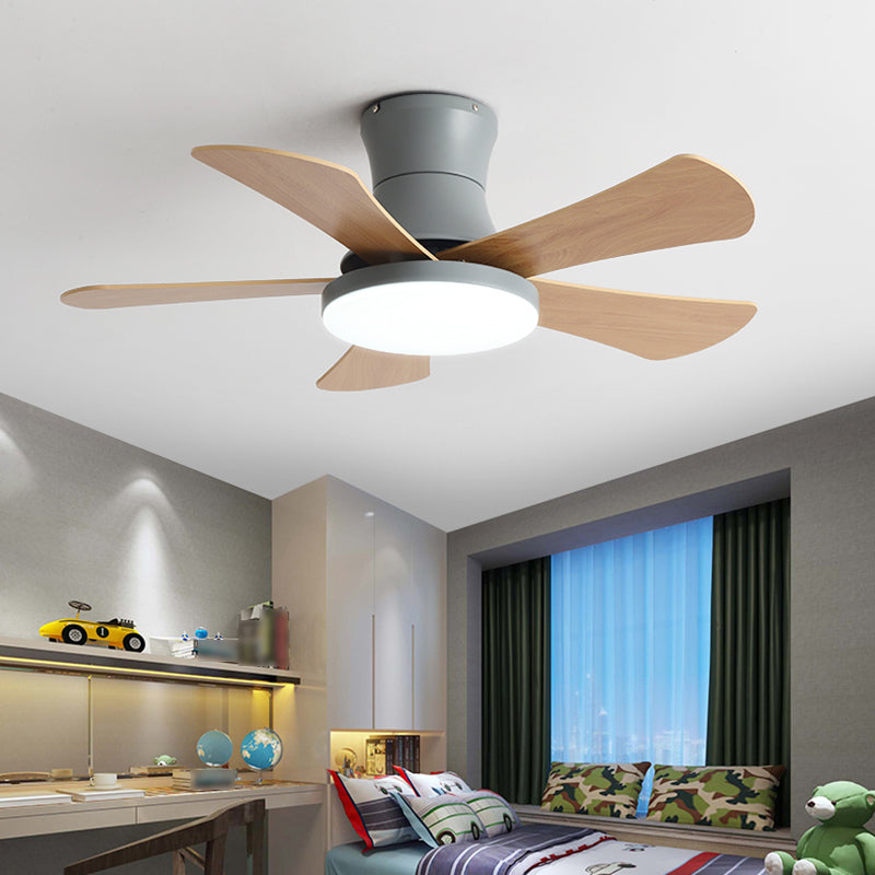 Éclairage de ventilateur de plafond de style moderne Métal 1 plafond léger lampe à fans pour la chambre pour enfants