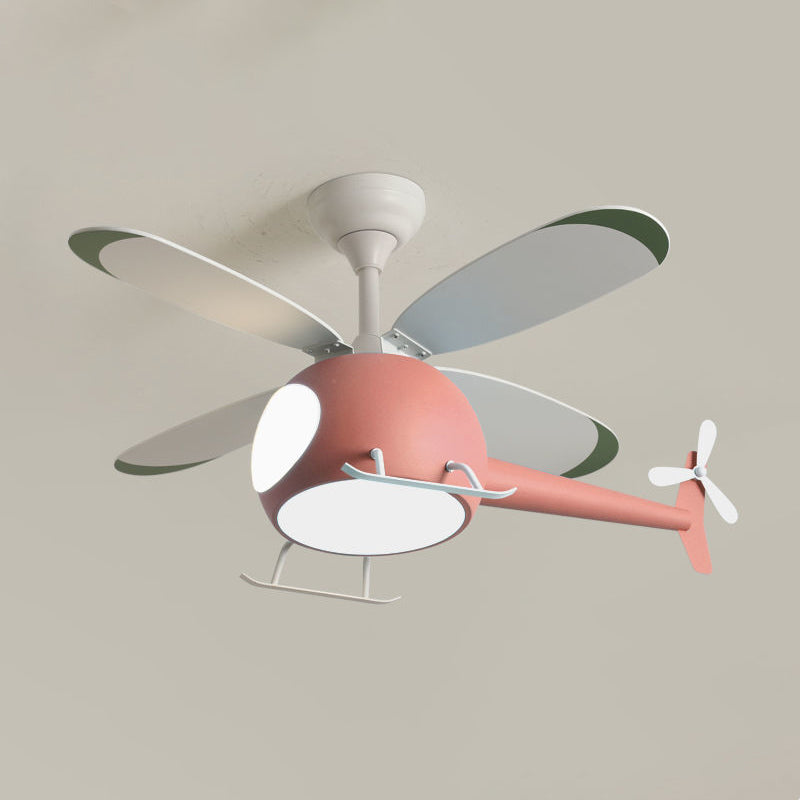 Éclairage de ventilateur de plafond multiple de style moderne lampe à fans de plafond en métal pour chambre à coucher