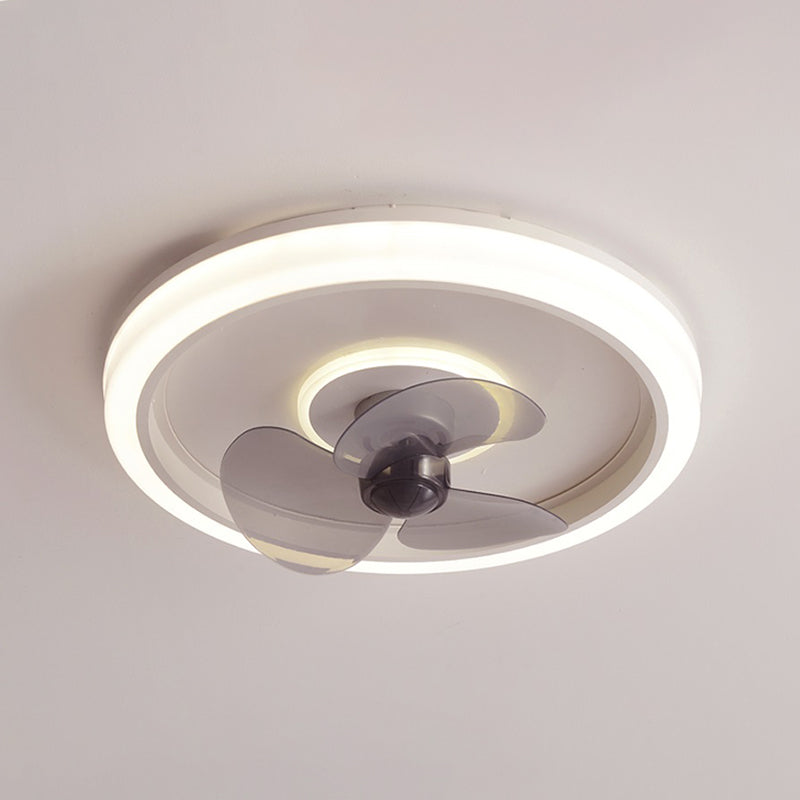 Metal LED Ceiling Fan Lamp Simplicity Style Ceiling Mounted Light