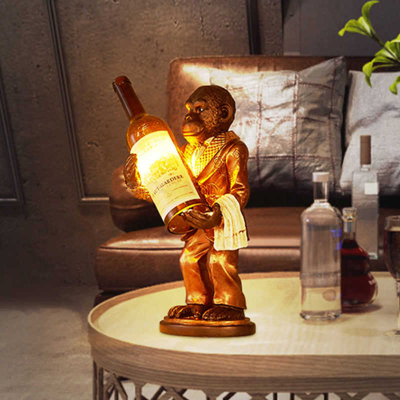 One-light Industrial Desk light Monkey Shape Table Lamp for Restaurant Cafe Children Bedroom