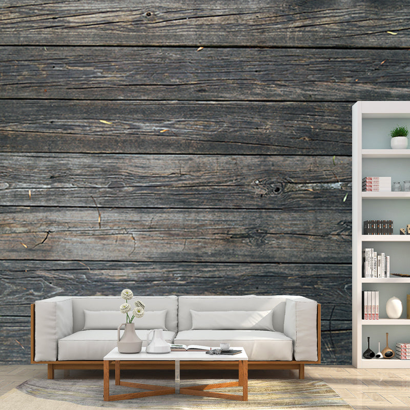 Wood Texture Mildew Resistant Mural Wallpaper Sleeping Room Wall Mural