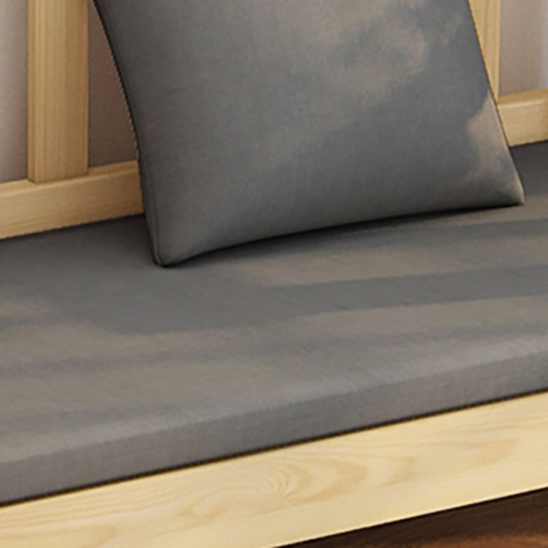 Sofá del brazo empotrado con tapicería de color gris claro de 22 "ancho 33" de ancho