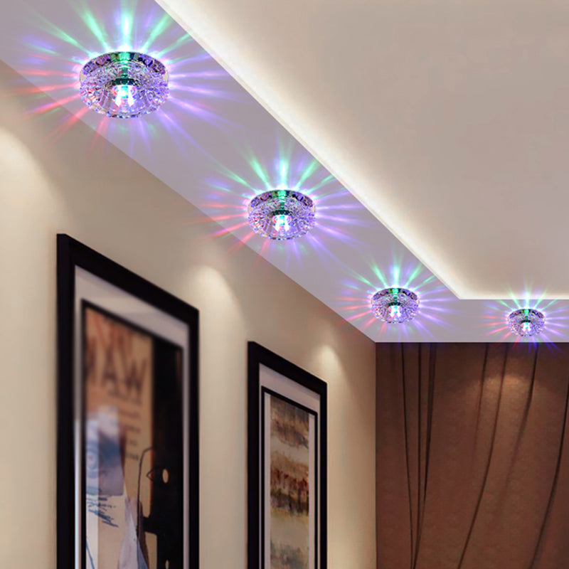 Plafond circulaire Mont à chasse d'eau moderne en acier inoxydable avec trou 2-3,5 '' Dia pour l'allée