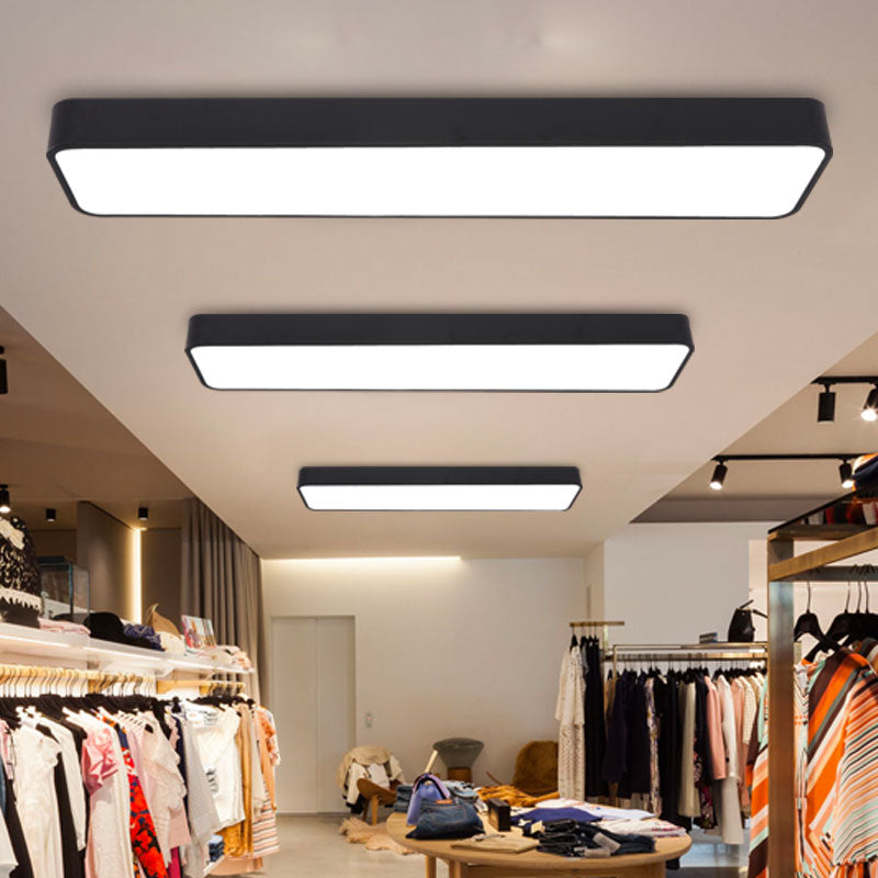 Lámpara de techo LED de forma rectangular de aluminio moderno 1 Montaje de altura de luz para estudio