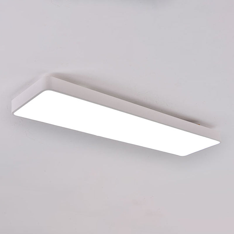 Rectangle Shape LED Ceiling Lamp Modern Aluminium 1 Light Flush Mount for Studio