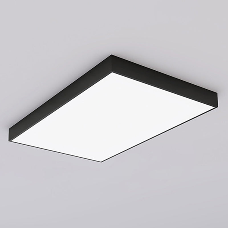 Rectangle Shape LED Ceiling Lamp Modern Iron 1 Light Flush Mount for Clothing Store