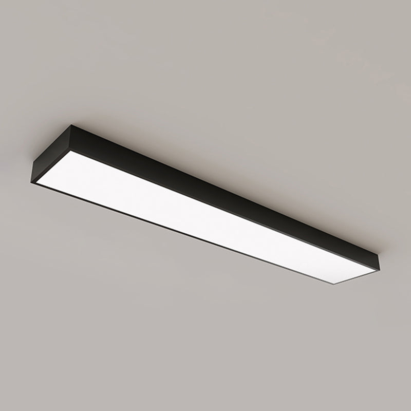 Rectangle Shape LED Ceiling Lamp Modern Iron 1 Light Flush Mount for Clothing Store