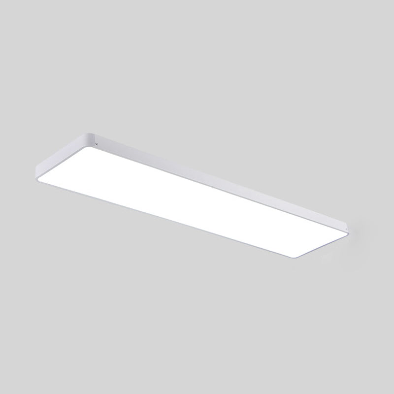 Rectangle Shape LED Ceiling Lamp Modern Iron 1 Light Flush Mount for Office