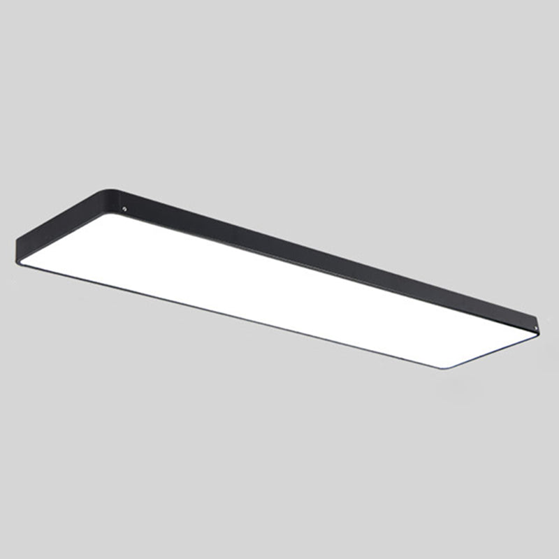 Rectangle Shape LED Ceiling Lamp Modern Iron 1 Light Flush Mount for Office