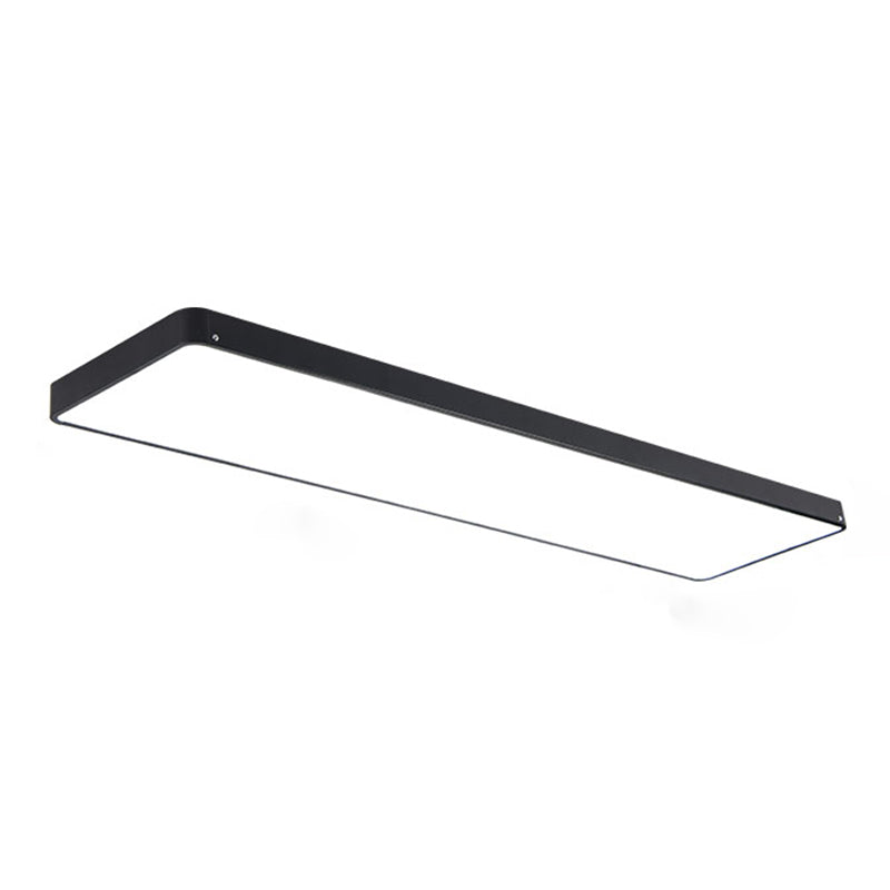 Rectangle Shape LED Ceiling Lamp Modern Iron 1 Light Flush Mount for Office