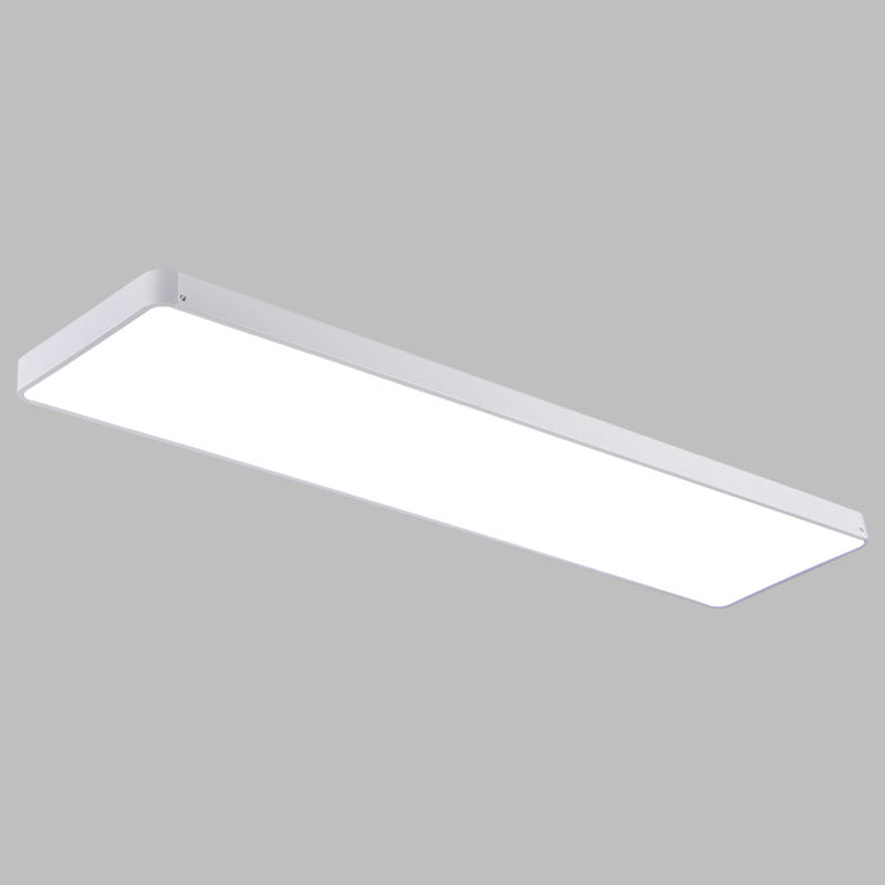 Rectangle Shape LED Ceiling Lamp Modern Iron 1 Light Flush Mount for Office