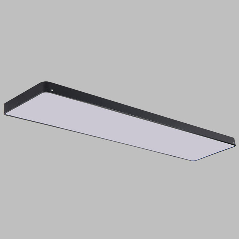 Rectangle Shape LED Ceiling Lamp Modern Iron 1 Light Flush Mount for Office