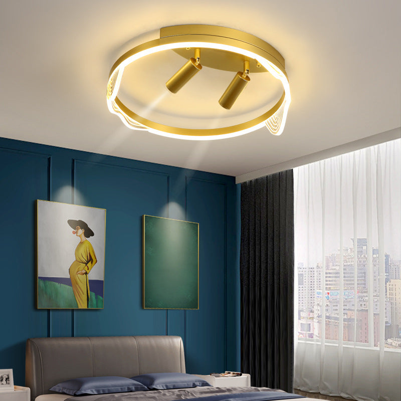 Nordic Round Shape Ceiling Light 3 Lights Flush Mount Light for Bedroom