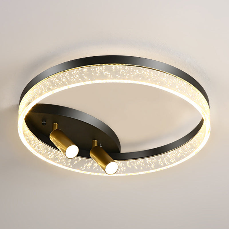 Luce del soffitto a forma rotonda nordica 3 luci a filo a monte luce per camera da letto