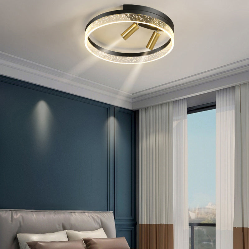 Nordic Round Shape Ceiling Light 3 Lights Flush Mount Light for Bedroom