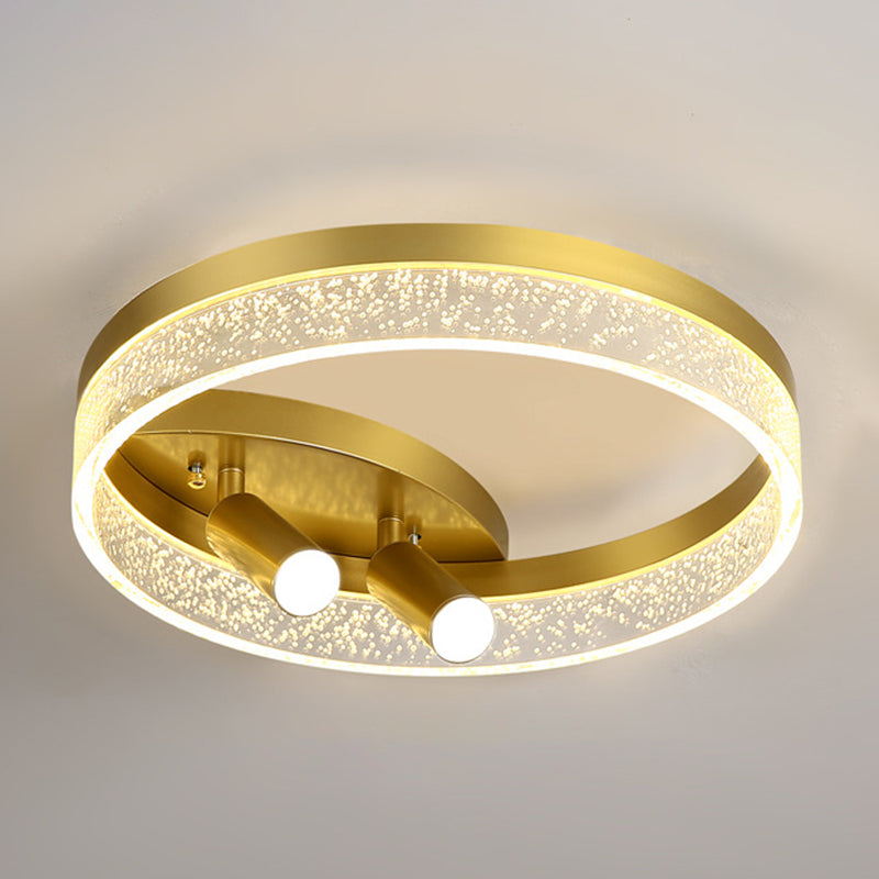 Nordic Round Shape Ceiling Light 3 Lights Flush Mount Light for Bedroom