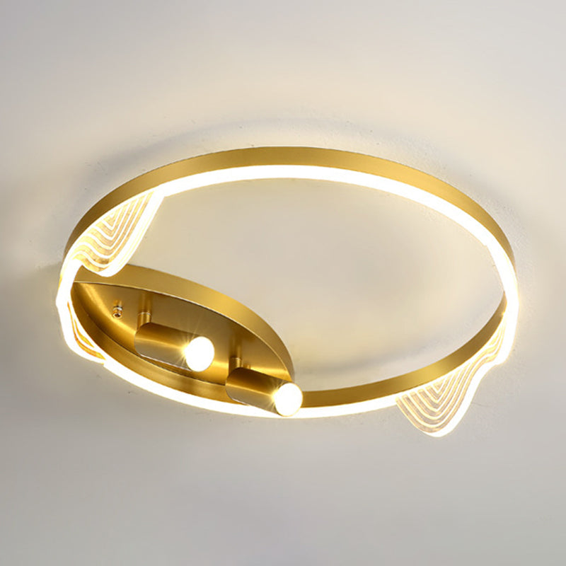 Luce del soffitto a forma rotonda nordica 3 luci a filo a monte luce per camera da letto