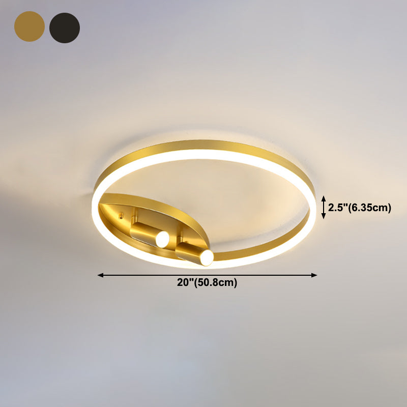 Nordic Round Shape Ceiling Light 3 Lights Flush Mount Light for Bedroom