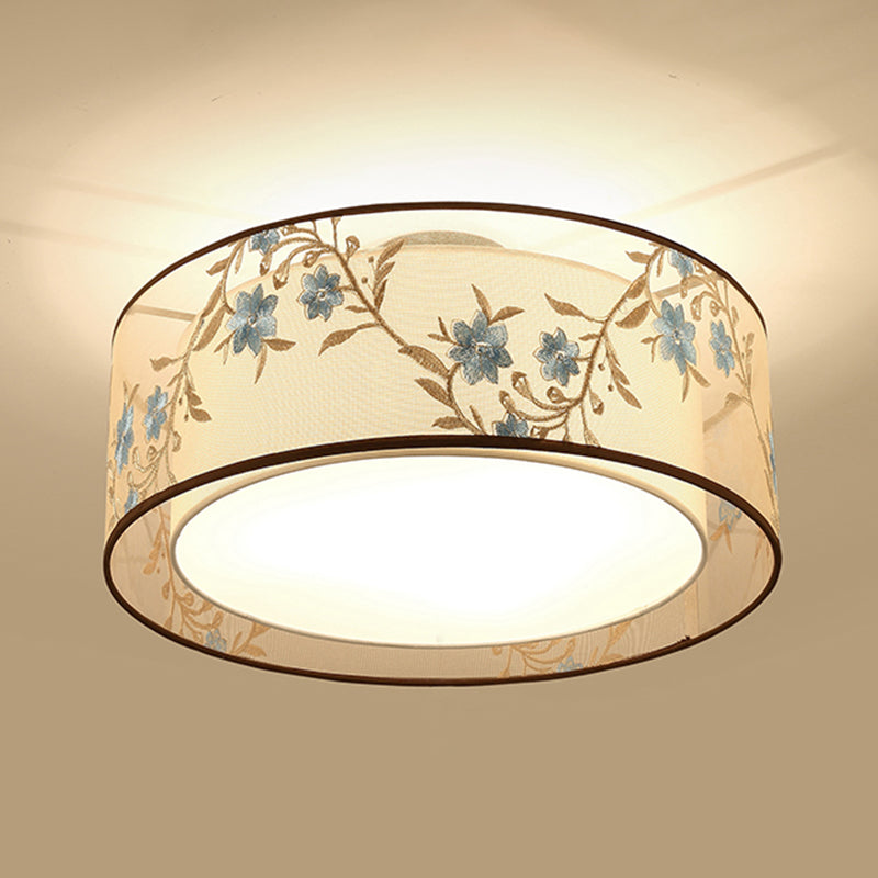 Modern Style Geometry Ceiling Fixtures Fabric Ceiling Mounted Lights