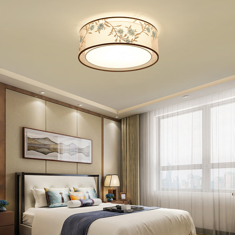 Modern Style Geometry Ceiling Fixtures Fabric Ceiling Mounted Lights