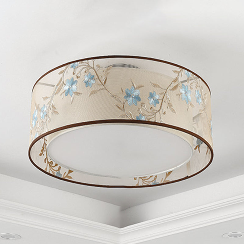 Modern Style Geometry Ceiling Fixtures Fabric Ceiling Mounted Lights