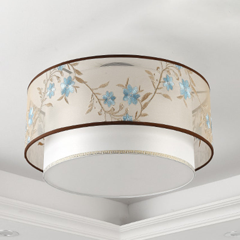 Modern Style Geometry Ceiling Fixtures Fabric Ceiling Mounted Lights