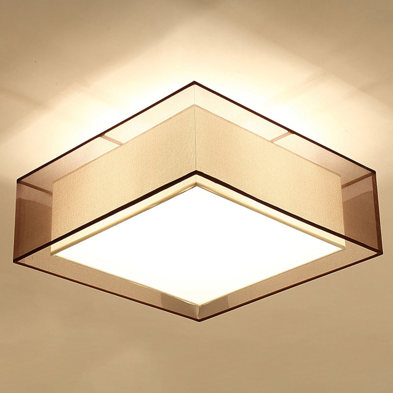 Apparecchiatura a soffitto multi -luci tradizionale in tessuto in tessuto lampada a montaggio