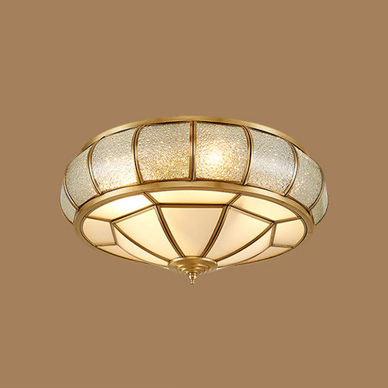 Multi Light Ceiling Lamp Colonial Style Glass Ceiling Lighting for Dining Room