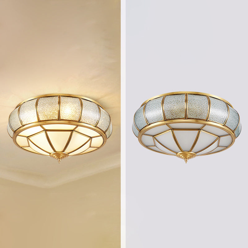 Multi Light Ceiling Lamp Colonial Style Glass Ceiling Lighting for Dining Room