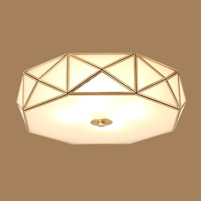 Multi Light Ceiling Lamp Colonial Style Glass Ceiling Lighting for Dining Room