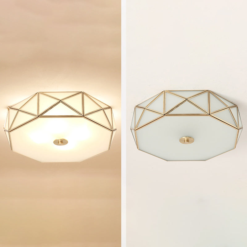 Multi Light plafondlamp koloniale stijl glazen plafondverlichting voor eetkamer