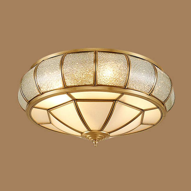 Multi Light Ceiling Lamp Colonial Style Glass Ceiling Lighting for Dining Room