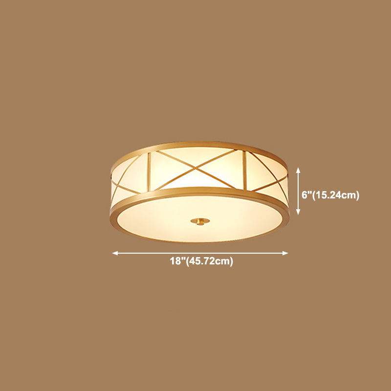 Éclairage de plafond en verre de style colonial multi-léger pour salle à manger