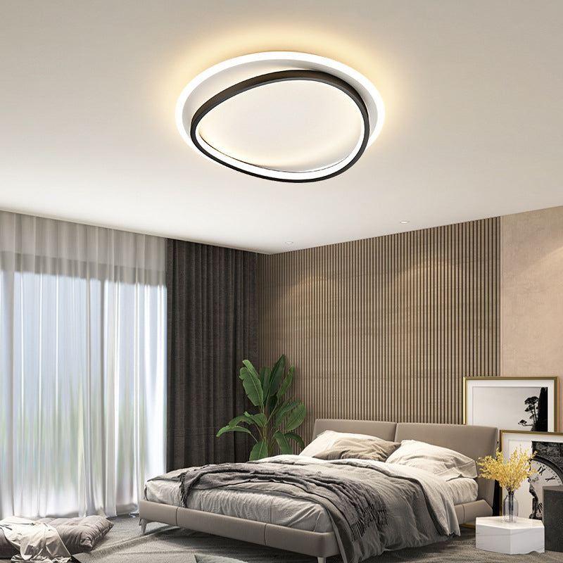 Contemporary Round Flush Mount Lighting Metal 2 Light Flush Mount Ceiling Fixture