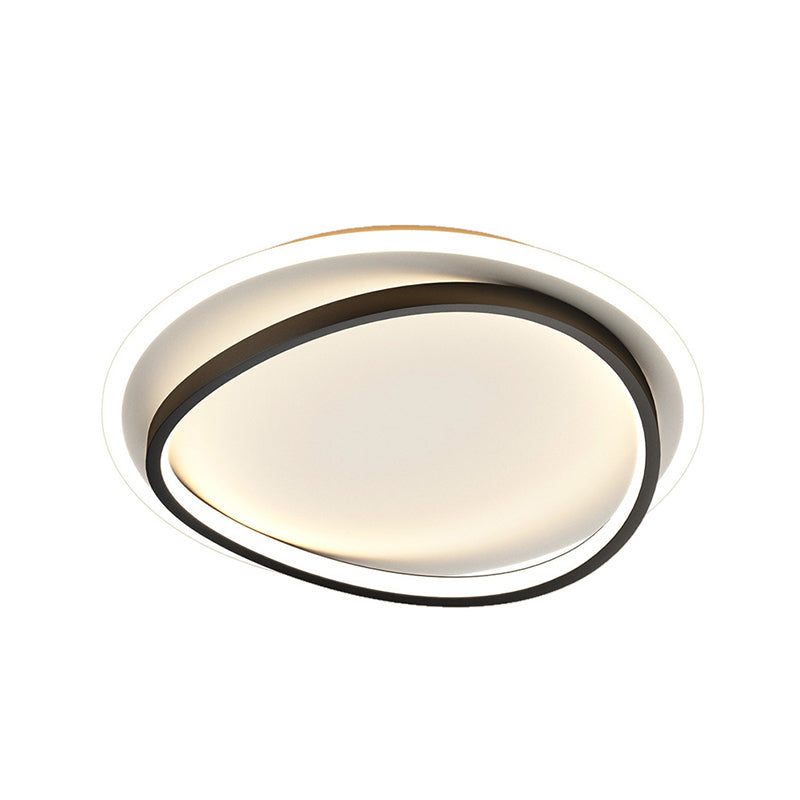 Contemporary Round Flush Mount Lighting Metal 2 Light Flush Mount Ceiling Fixture