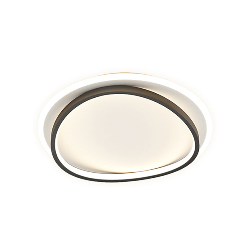 Contemporary Round Flush Mount Lighting Metal 2 Light Flush Mount Ceiling Fixture