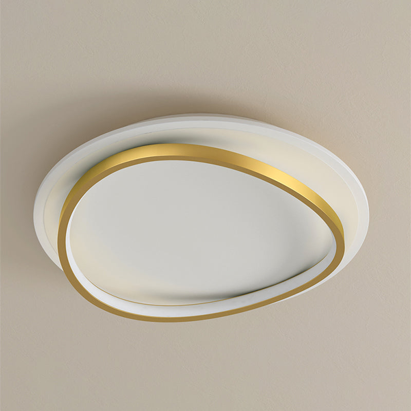 Contemporary Round Flush Mount Lighting Metal 2 Light Flush Mount Ceiling Fixture