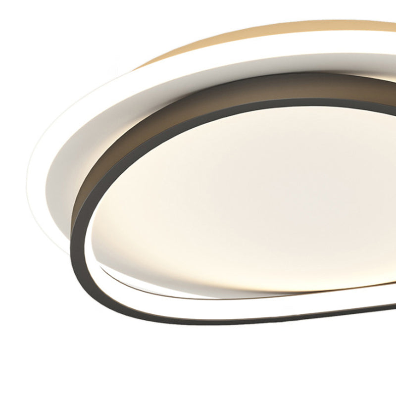 Contemporary Round Flush Mount Lighting Metal 2 Light Flush Mount Ceiling Fixture