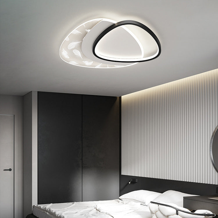 Modern Style Geometry Shape Ceiling Lamp Metal 2 Light Ceiling Lighting for Dining Room