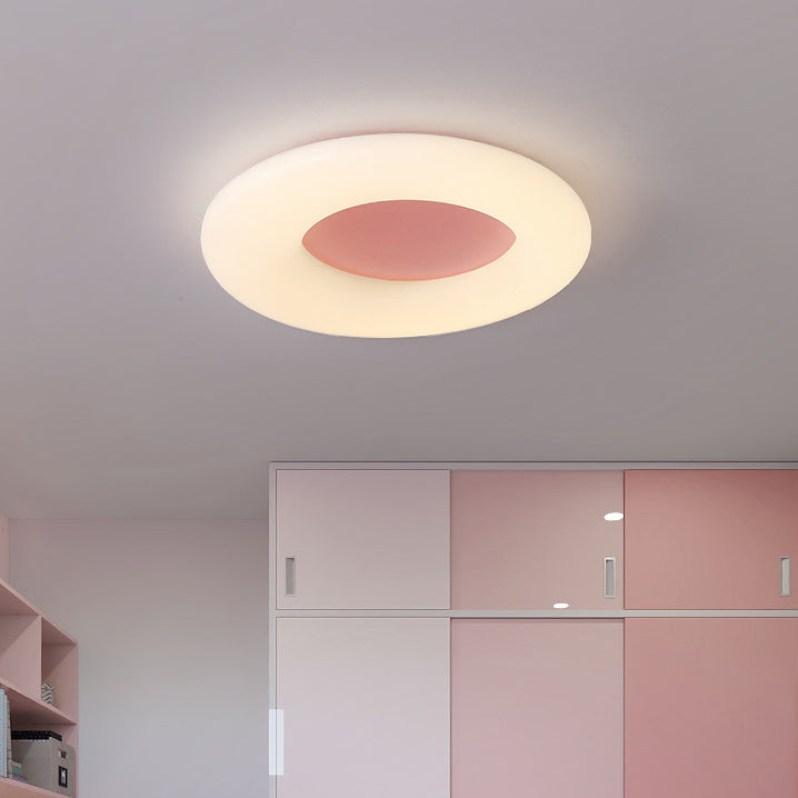 Lampada del soffitto a forma di cerchio in stile moderno 1 Metal 1 Luce Luce per soggiorno per soggiorno