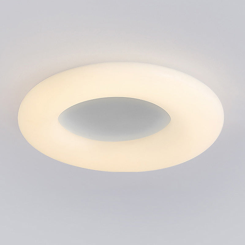 Modern Style Circle Shape Ceiling Lamp Metal 1 Light Ceiling Light for Living Room