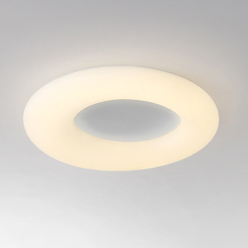 Modern Style Circle Shape Ceiling Lamp Metal 1 Light Ceiling Light for Living Room